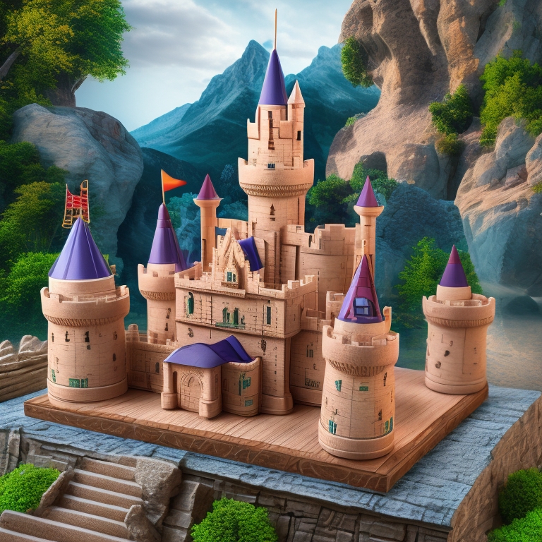 3D Castle Puzzle view 2