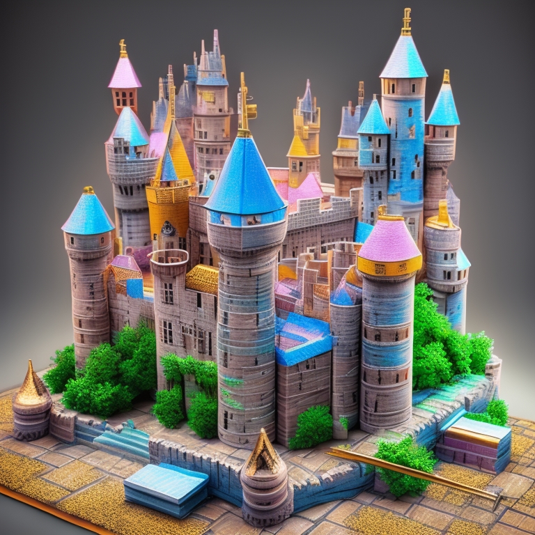 3D Castle Puzzle view 3