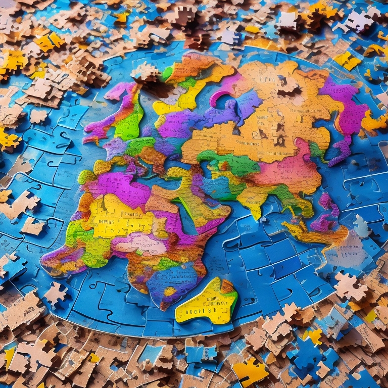 World Map Puzzle view 3